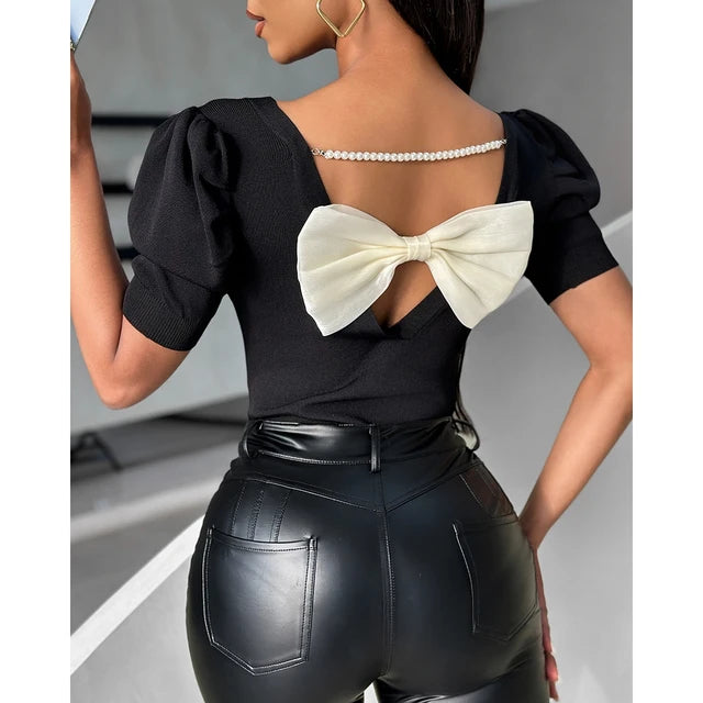 Bowknot-Beaded-Decor-Back-Shirts-for-Women-Design-Round-neck-Puff-Sleeve-Casual-Black-Blouse-Solid.jpg_640x640_56875200-d27e-4524-a2e3-08771d626a20.webp