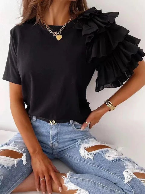 Dames-Zomer-Ruches-Korte-Mouw-Losse-T-Shirt-Chique-Elegante-Effen-Ronde-Tops-Casual-All-Match.jpg_640x640_71dd16d3-869f-48fb-8cc2-9b7daa60d226.webp