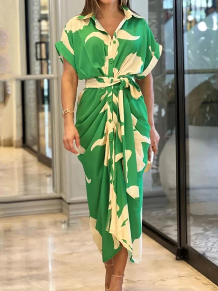 HOUZHOU-Elegant-Dress-Shirt-Women-Art-Print-Lapel-Short-Sleeve-Single-Row-Button-Tie-Up-Pleated_23066222-3946-4e1d-a209-bf43e4af2937.webp